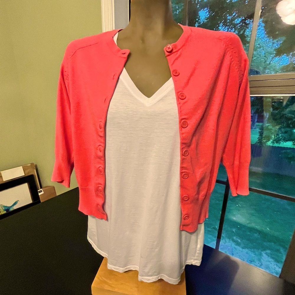 Gap Pink Cardigan with 3/4 Sleeves, Adult Size M